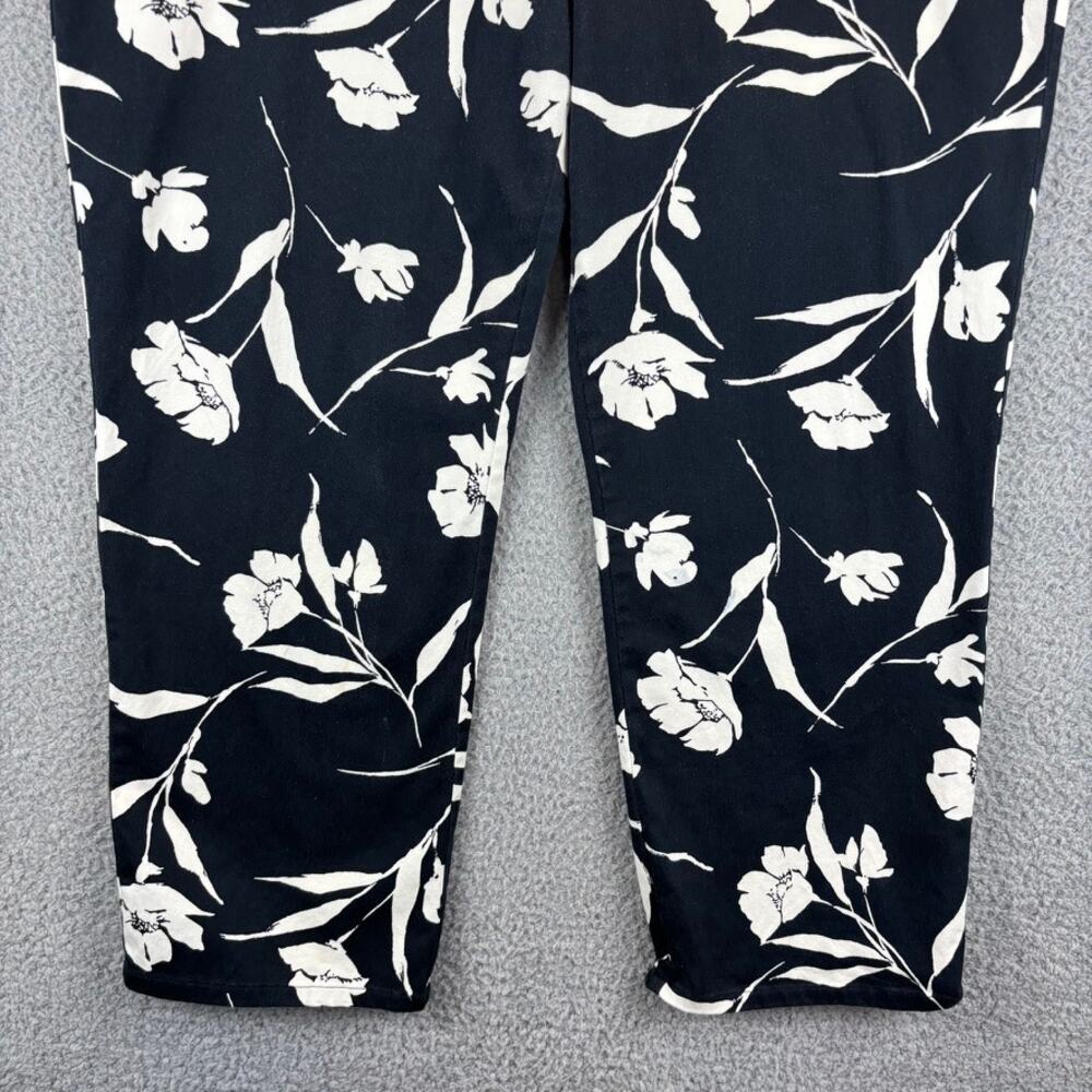 Vtg Ralph Lauren Pant Womens 18W Artsy Floral Asian Mid Rise Tapered Trouser 90s - Picture 4 of 12